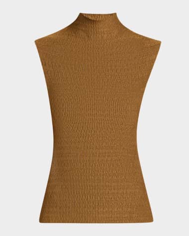 A.L.C. Jada Mock-Neck Top