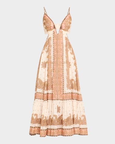Zimmermann Maxine Plunge Maxi Dress