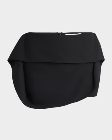 Ferragamo Wool Faille Micro Skirt