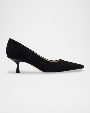 Marc Fisher LTD Calynna Suede Kitten-Heel Pumps