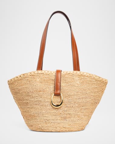 STAUD Vista Raffia Tote Bag