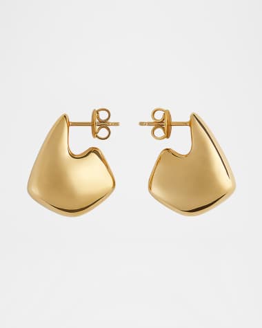 Bottega Veneta Gold Finish Sculpted Earrings