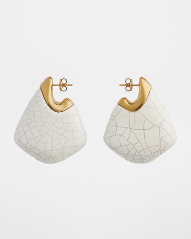 Bottega Veneta Fin Ceramic Earrings