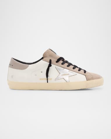 Golden Goose Men's Super-Star Leather and Suede Low-Top Sneakers