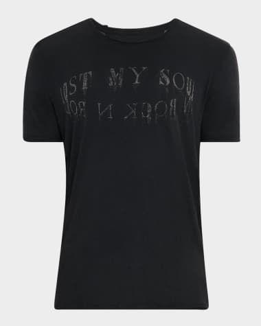 John Varvatos Men's Lost My Soul Circle Graphic T-Shirt
