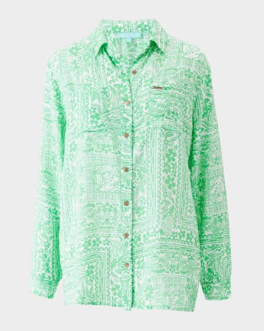 Melissa Odabash Medina Millie Button-Front Shirt