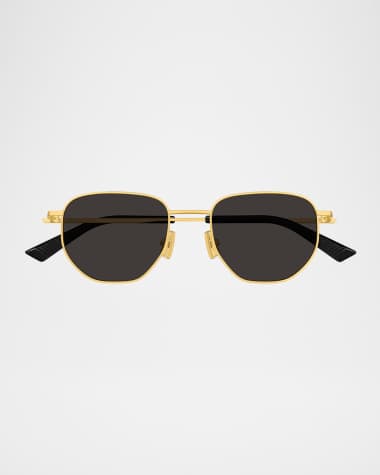 Bottega Veneta Unisex BV1301S Metal Round Sunglasses