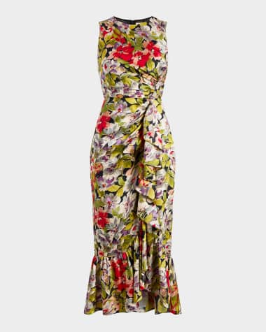 Cinq a Sept Elvira Canyon Bloom Midi Dress