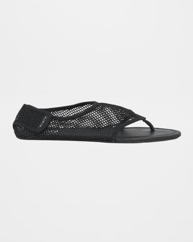 ALAIA Mesh Thong Sandals