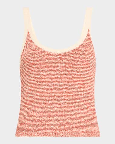 Vince Stripe Scoop-Neck Tank Top