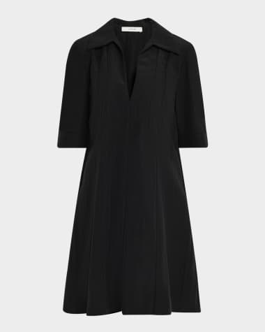 Vince Short-Sleeve A-Line Short Dress