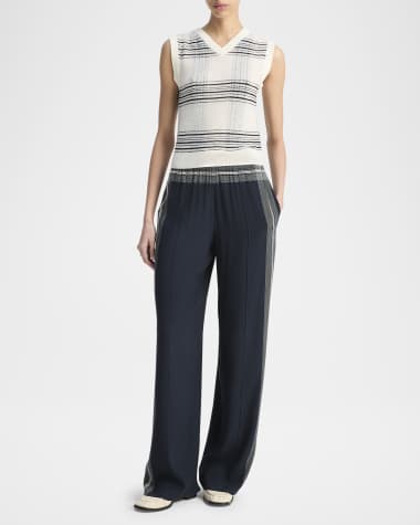 V-Neck Hardware One-Piece Swimsuit