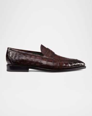 Stefano Ricci Men's Crocodile Leather Loafers