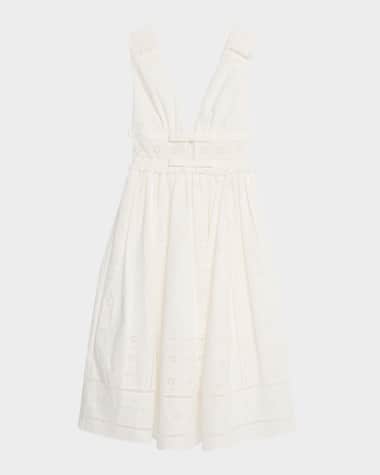 Self-Portrait Broderie Cotton Midi Dress