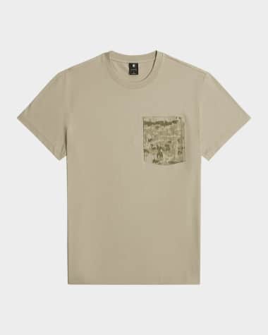 G-STAR RAW Men's Shadow Woven Camo Pocket T-Shirt