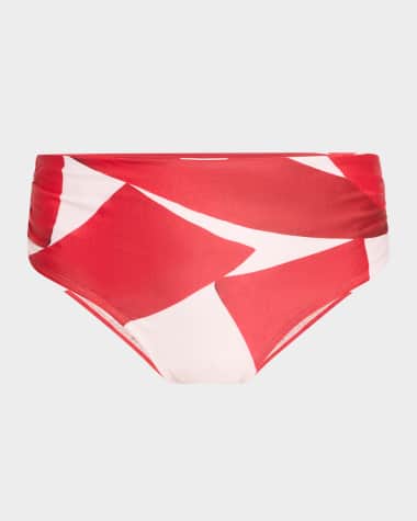 Lenny Niemeyer Ruched High-Waist Bikini Bottoms