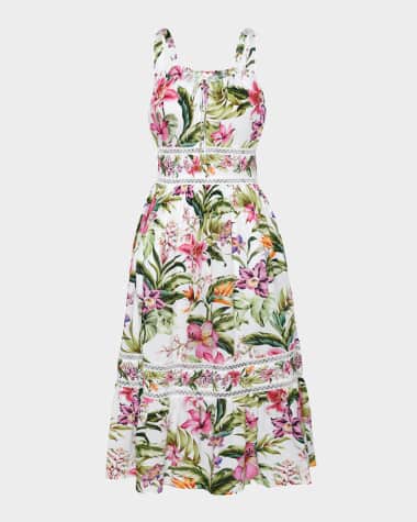 La Blanca Polynesian Tunnel-Neck Dress
