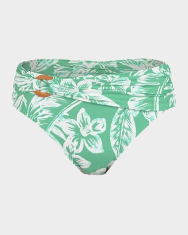 La Blanca Batiki Mid-Waist Twist Bikini Bottoms