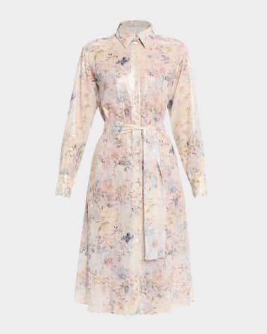 golden goose dress sale Women's shirt dress with multicolor sequined floral print