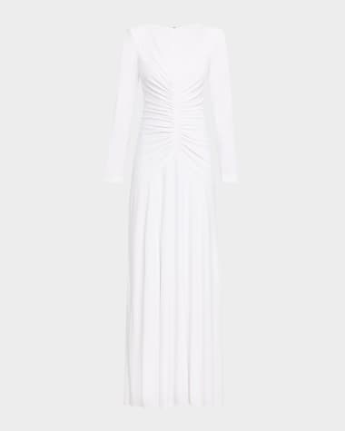 Et Ochs Thea Ruched A-Line Jersey Gown