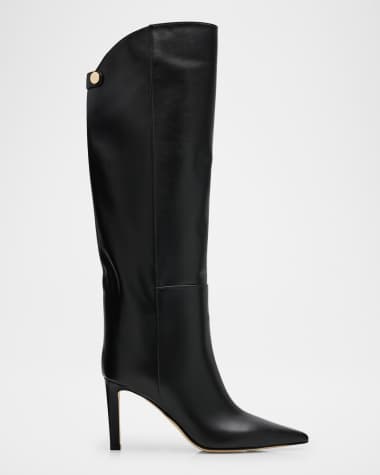 Jimmy Choo Alizze 85 Leather Knee-High Boots