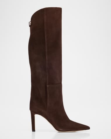 Jimmy Choo Alizze 85 Suede Knee-High Boots