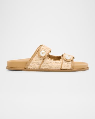 Jimmy Choo Fayence Raffia Sandals