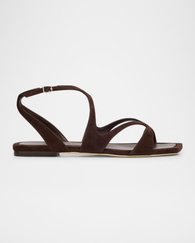 Jimmy Choo Ayla Suede Flat Sandals