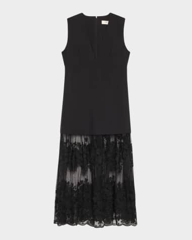 Sea Arielle Lace V-Neck Midi Dress