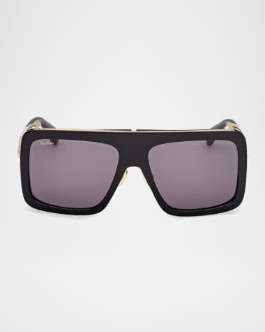 Max Mara Jean Acetate Rectangular Sunglasses