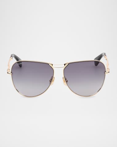 Max Mara Miller-2 Metal Aviator Sunglasses