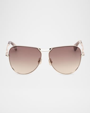 Max Mara Miller-2 Metal Aviator Sunglasses