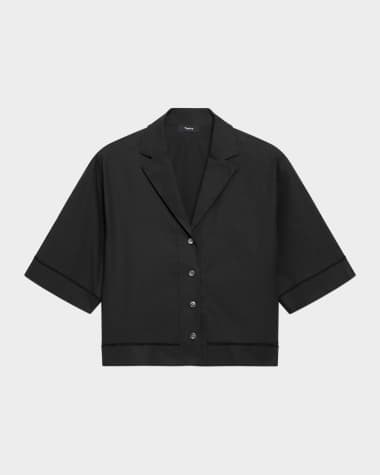 Theory Short-Sleeve Boxy Shirt