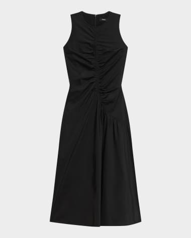 Theory Asymmetric Ruched Tank Dress