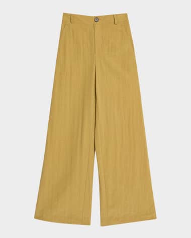 Vince Mid-Rise Relaxed Wide-Leg Pants