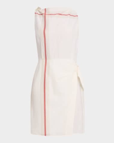 Vince Stripe Handkerchief Wrap Dress