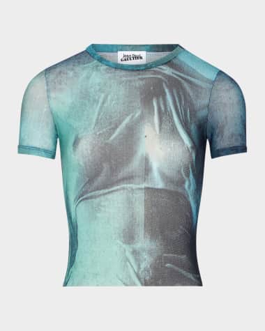 Jean Paul Gaultier Water-Print Mesh Baby T-Shirt