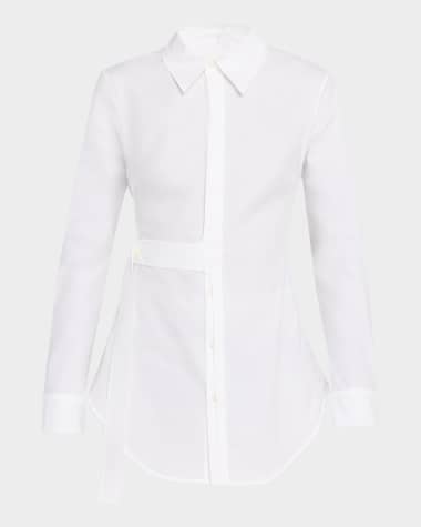Jean Paul Gaultier Femme salmon cotton velcro placket shirt - womens 40 38