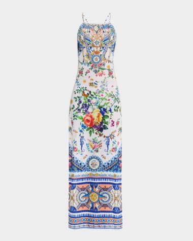 Camilla Tiles Darls High-Neck Maxi Dress