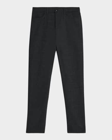 Canali Men's Melange Wool Straight Fit Five-Pocket Pants