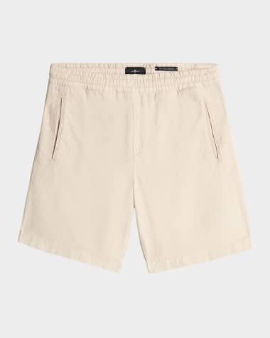 7 for all mankind Men's Cotton-Blend Jogger Shorts