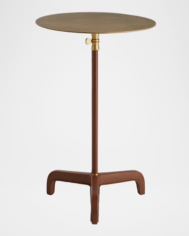Arteriors Addison Adjustable Leather Accent Table