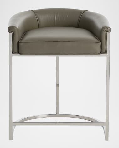 Arteriors Calvin Leather 25" Counter Stool