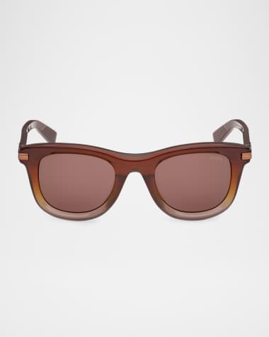 ZEGNA Men's Acetate Square Sunglasses