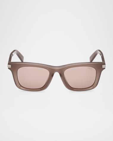 ZEGNA Men's Acetate Round Sunglasses