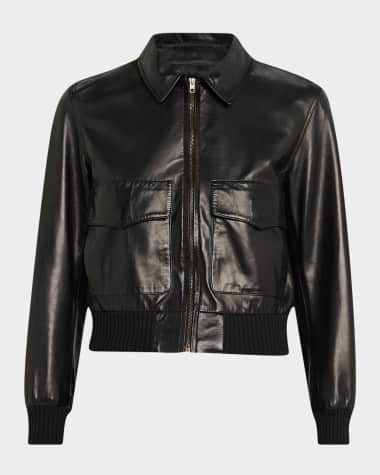 Nili Lotan Redley Leather Bomber Jacket