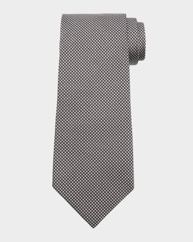 TOM FORD Men's Micro-Houndstooth Silk Tie