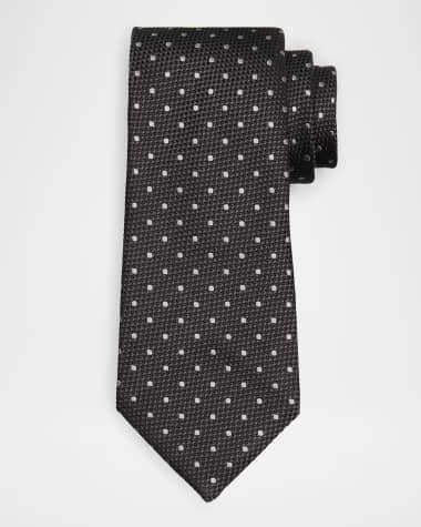 TOM FORD Men's Contrast Dot Silk Tie