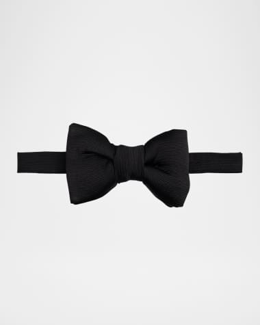 TOM FORD Men's Rib Textured Silk Bow Tie