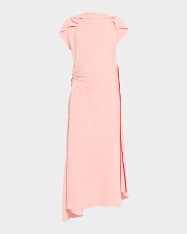 Victoria Beckham Drape Sleeve Midi Dress